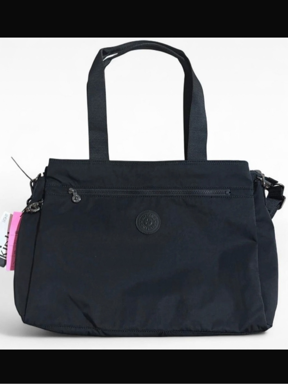 Kipling Black Nylon Tote with Top Handles